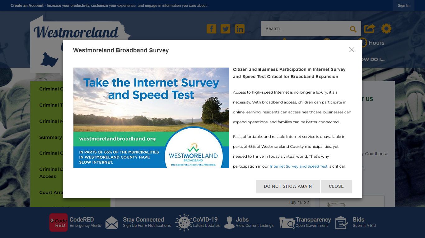 Criminal | Westmoreland County, PA - Official Website